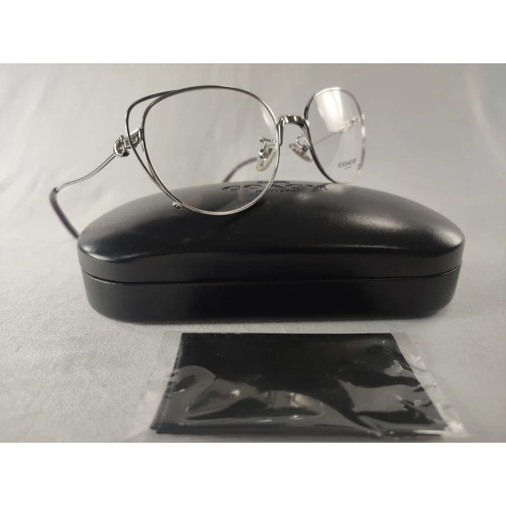 Coach HC 5095 9001 Silver Eyeglasses Frames 54-18-140 Cat Eye Women NIB‎